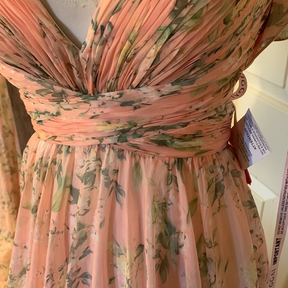 Mac Duggal Floral Pink Maxi Dress - Picture 7 of 15